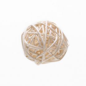 Sachaufnahme Rattanball weiss